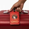 DST Red Faux Leather 2 Pcs Luggage Tag Set - Image 3