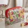 OES Multicolor Clear Graphic Print Makeup Pouch - Image 3