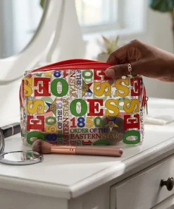 Alternative view of OES Multicolor Clear Graphic Print Makeup Pouch