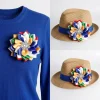 OES Multicolor Floral Bling Brooch and Hair Clip - Image 3