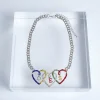 OES Multicolor Triple Heart Pendant Necklace - Image 4