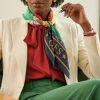 OES Navy Colorblock Five Points & Heroines Scarf - Image 2