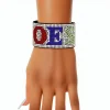 OES Rhinestone Bracelet – Black Magnetic Band with Clear Stones - Image 2