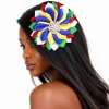 OES Sorority Multicolor Flower Pearl Brooch Women - Image 3