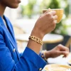 SGRHO Sorority Gold Chain Greek Letter Bracelet - Image 2
