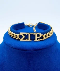 SGRHO Sorority Gold Chain Greek Letter Bracelet