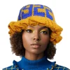 SGRHO Sorority Yellow Crochet Ruffle 1922 Bucket Hat - Image 2