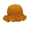 SGRHO Sorority Yellow Crochet Ruffle 1922 Bucket Hat - Image 3