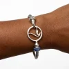 ZPB Silver Cable Logo Bangle - Image 3
