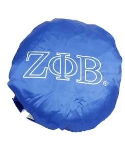 Alternative view of ZPB Sorority Blue White Satin Sleep Bonnet Cap